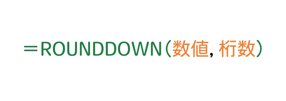 Excelで桁を指定して切り捨てるROUNDDOWN関数の使い方1