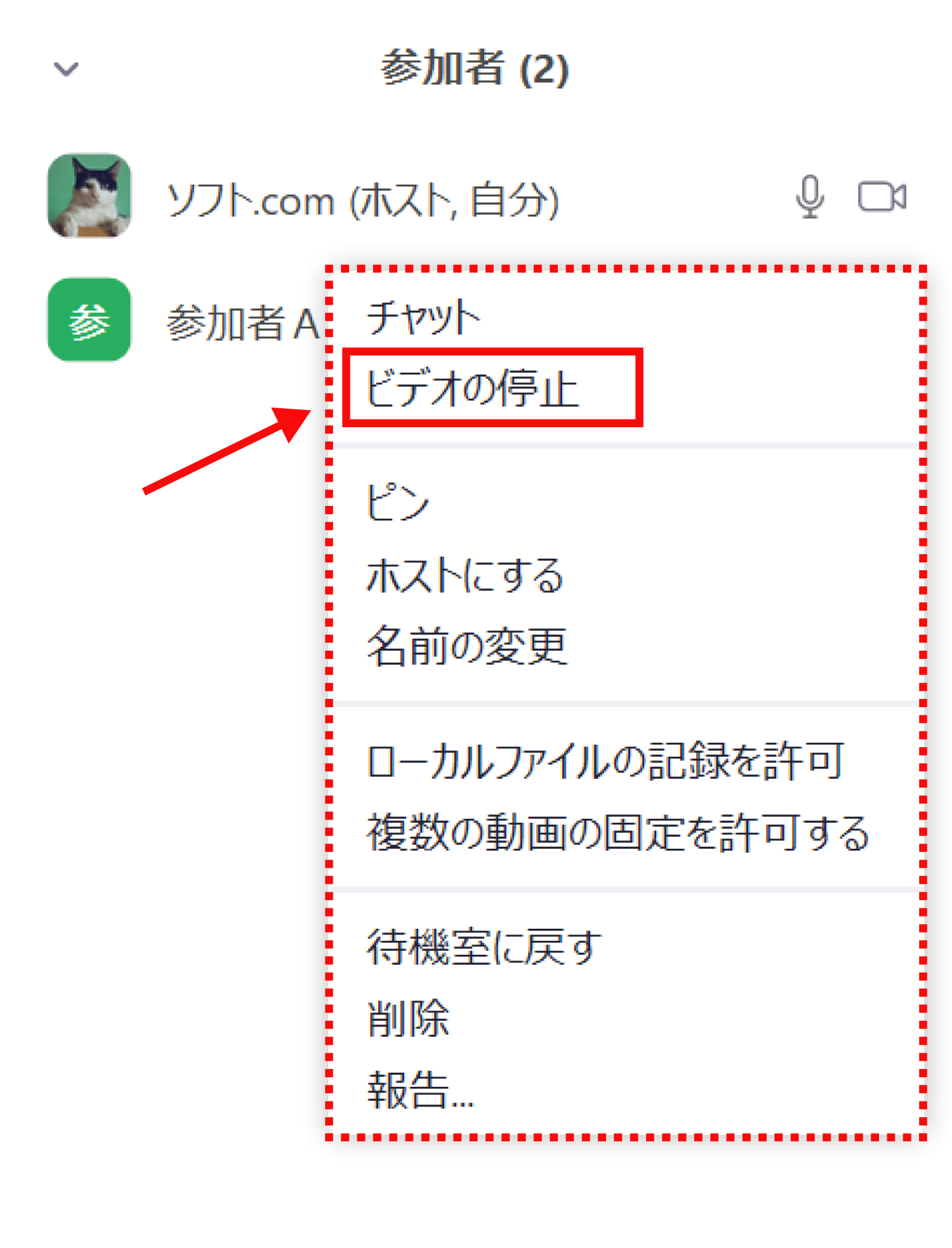 Zoomの使い方 ホストが参加者のビデオのオン オフを制御する Zoomの使い方 ホストが参加者のビデオのオン オフを制御する