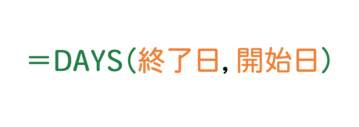 Excelで2つの日付の間の日数を計算するDAYS関数の使い方1