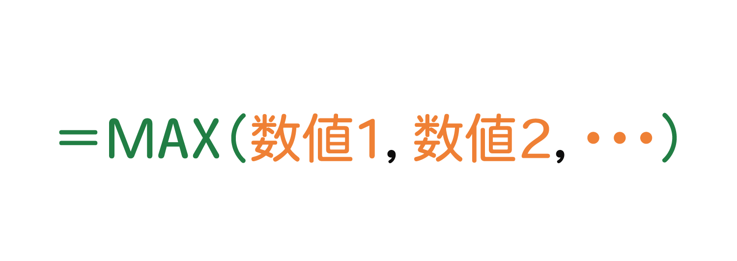 Excelで数値が入力されたセルの最大値を求めるMAX関数の使い方1