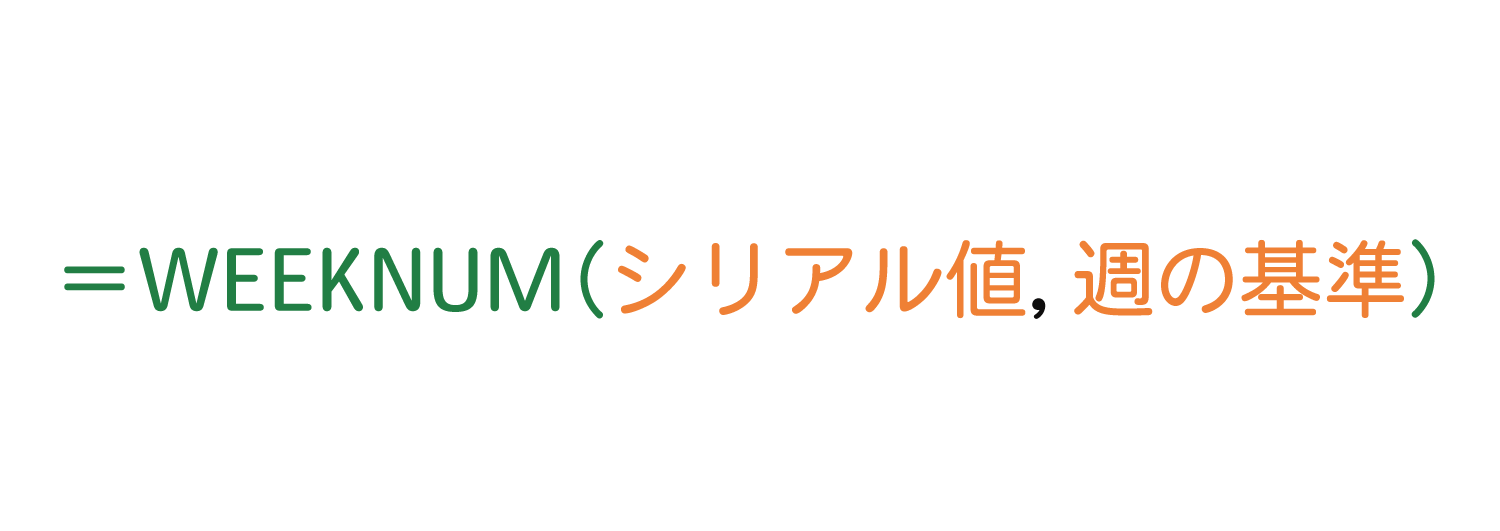 Excelで日付がその年の「第何週目」かを計算するWEEKNUM関数の使い方1